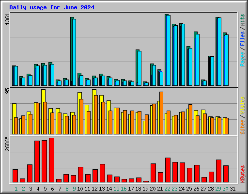 Daily usage for June 2024