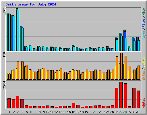 Daily usage for July 2024