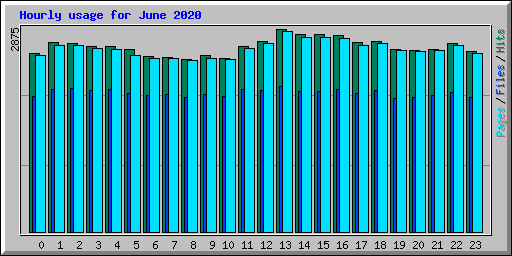 Hourly usage for June 2020