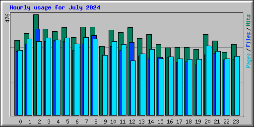 Hourly usage for July 2024