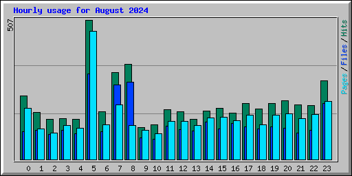 Hourly usage for August 2024