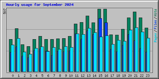 Hourly usage for September 2024