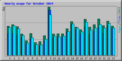 Hourly usage for October 2024